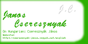 janos cseresznyak business card
